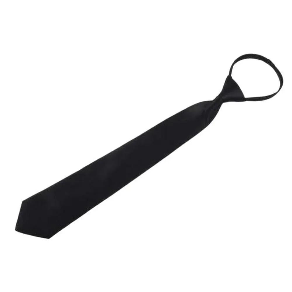 Cravates à réinitialisation Noires Décontractées pour Homme, Accessoire Simple, pour la raq, Doorman