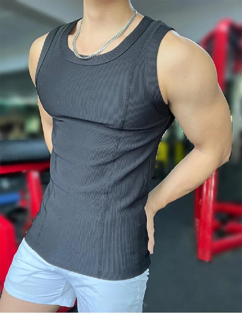 Nouveau gilet en tissu combiné pour hommes, grand gilet pour sport d'été, loisirs, Fitness, vêtement