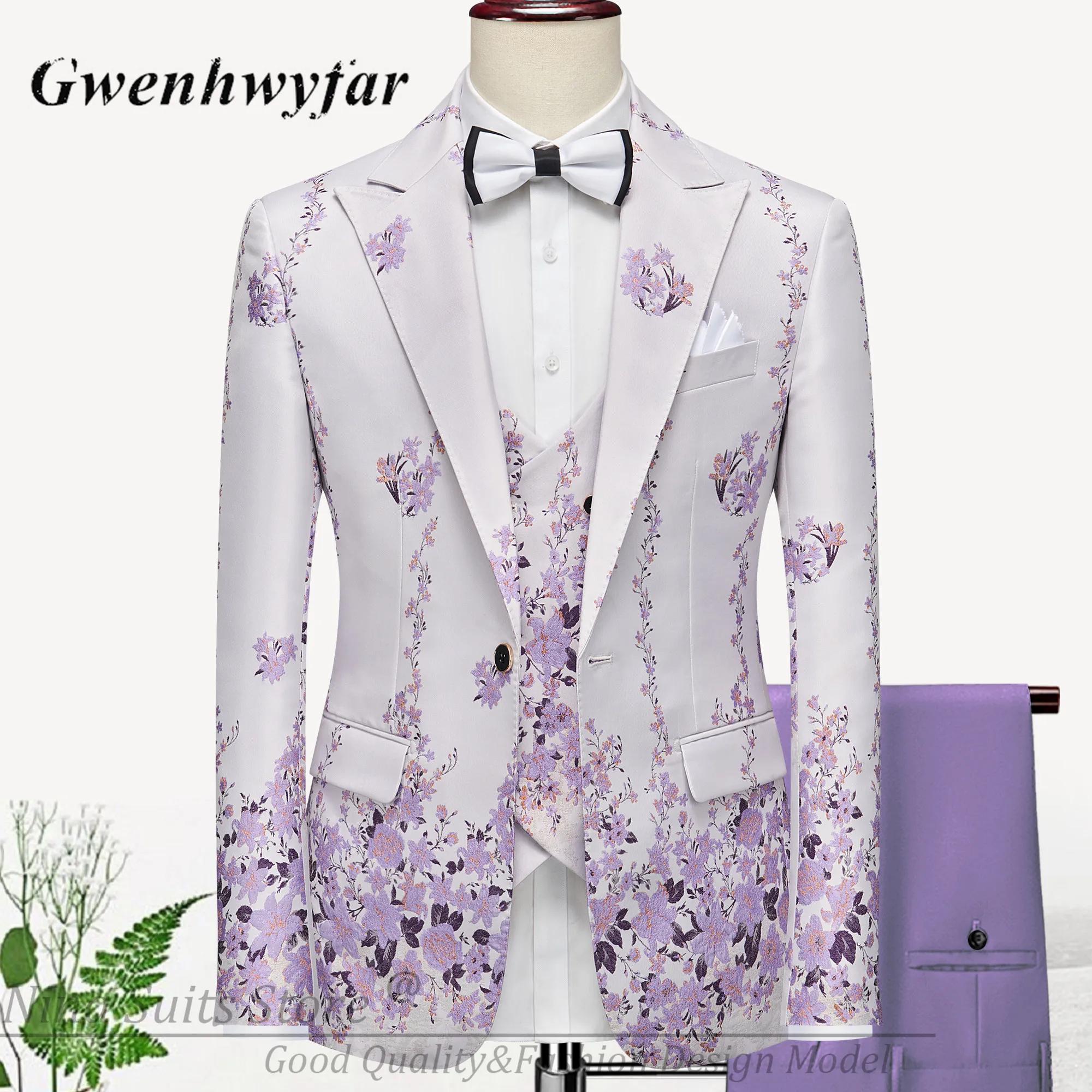 G & N 2026 sur mesure hommes costumes pour fête bleu clair motif série 3 pièces Costume Homme mode h