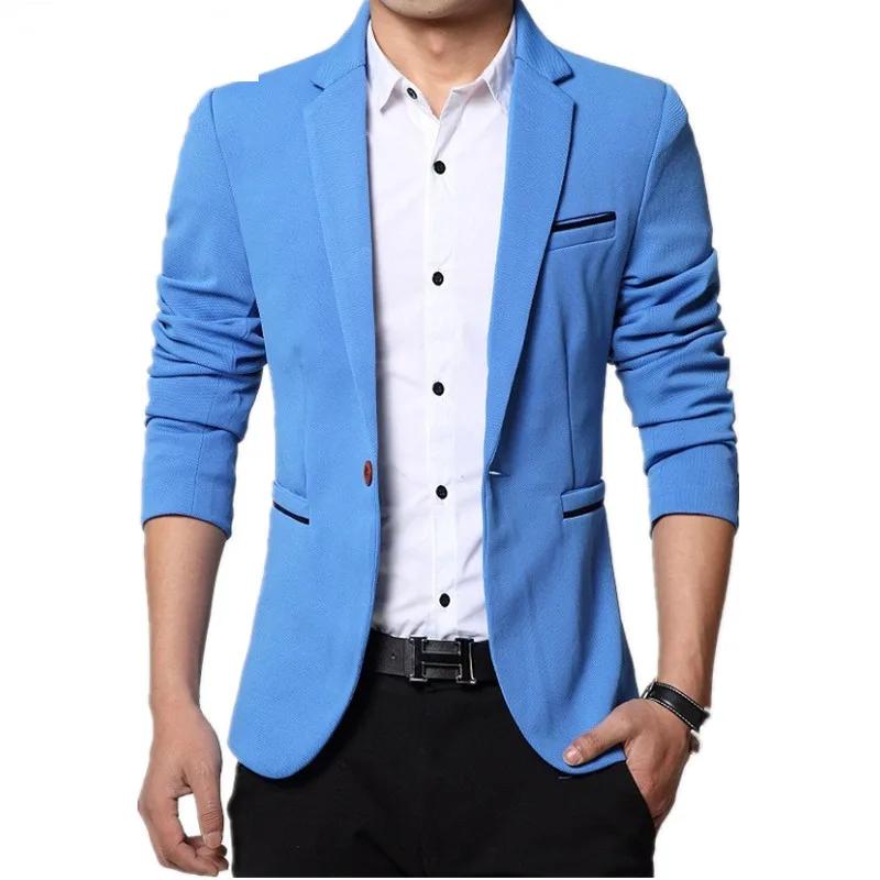2024 hommes coupe ajustée nouvelle mode Blazer costume veste noir bleu rouge grande taille L à 5XL h