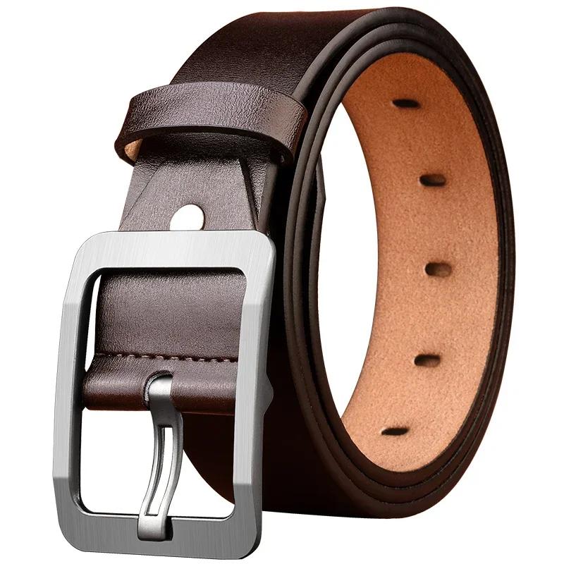 Ceinture en cuir PU de luxe pour hommes avec boucle à ardillon classique, sangle de taille de qualit