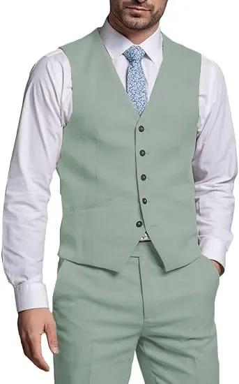 Costumes pour hommes 2 pièces gilet et pantalon ensemble Gentleman costume classique pour hommes cos