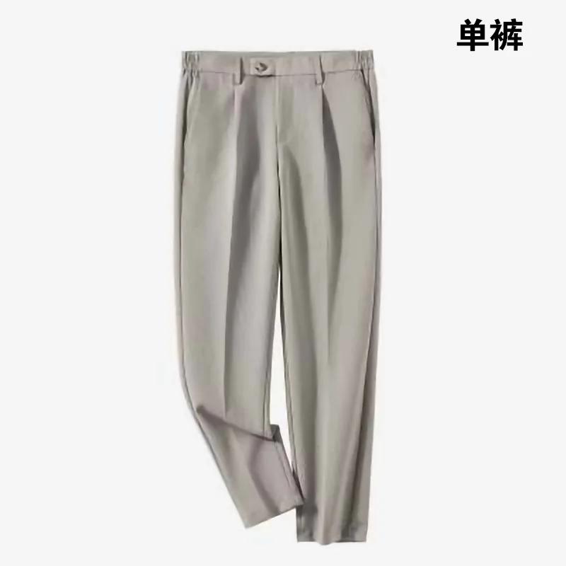 Ensemble de costume de mariage sur mesure pour homme, coupe ajustée, en mélange de coton, anti-plis,
