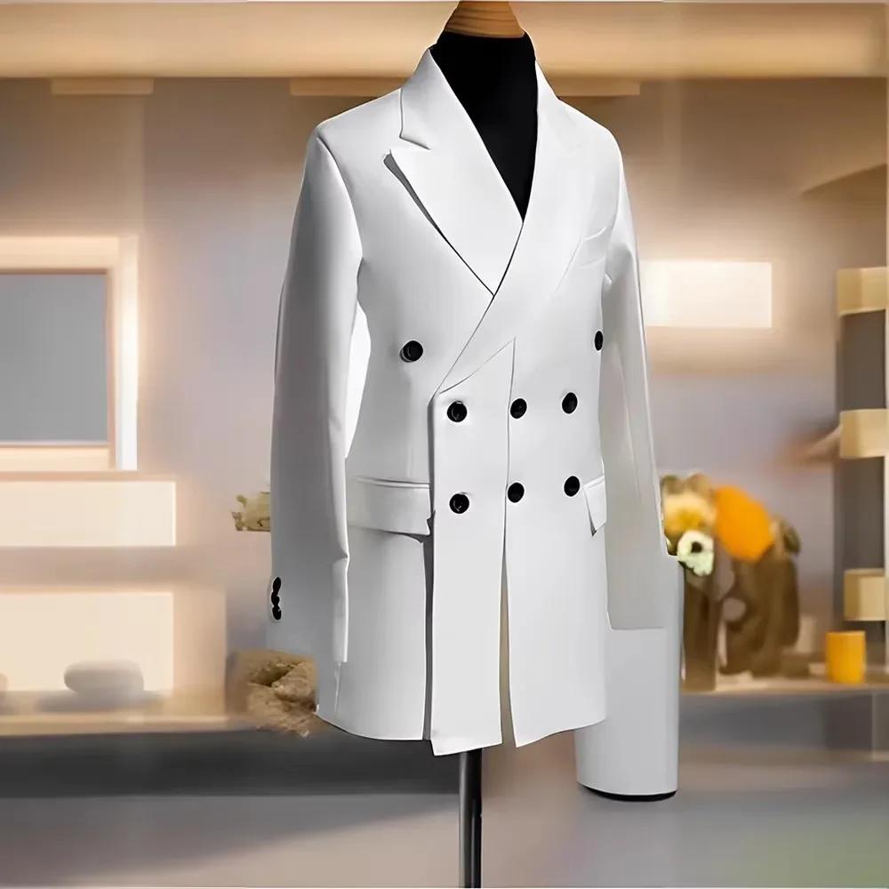 Tuxedos de marié bleu marine à trois boutonnage pour hommes, costumes de mariage à revers, 2 pièces
