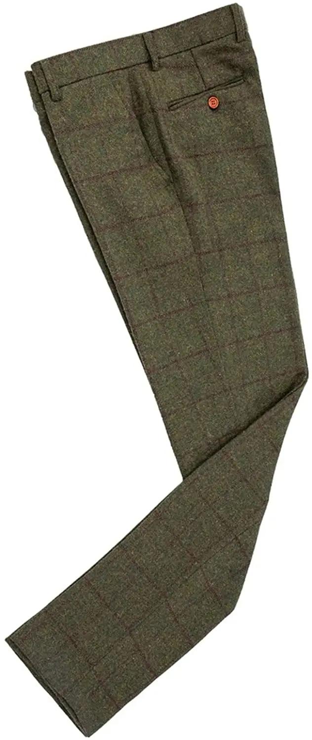 Costumes marron en Tweed pour hommes