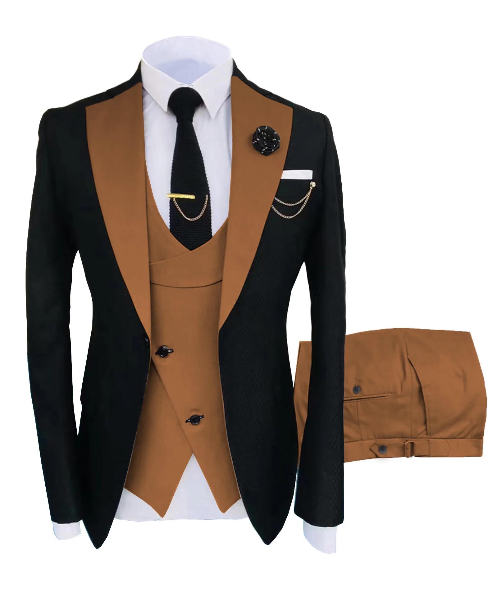Costume zones Me-Ensemble de smoking coupe régulière pour hommes