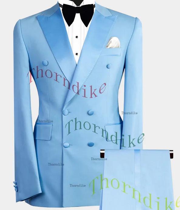 Thonndike – costume 3 pièces bleu marine pour homme