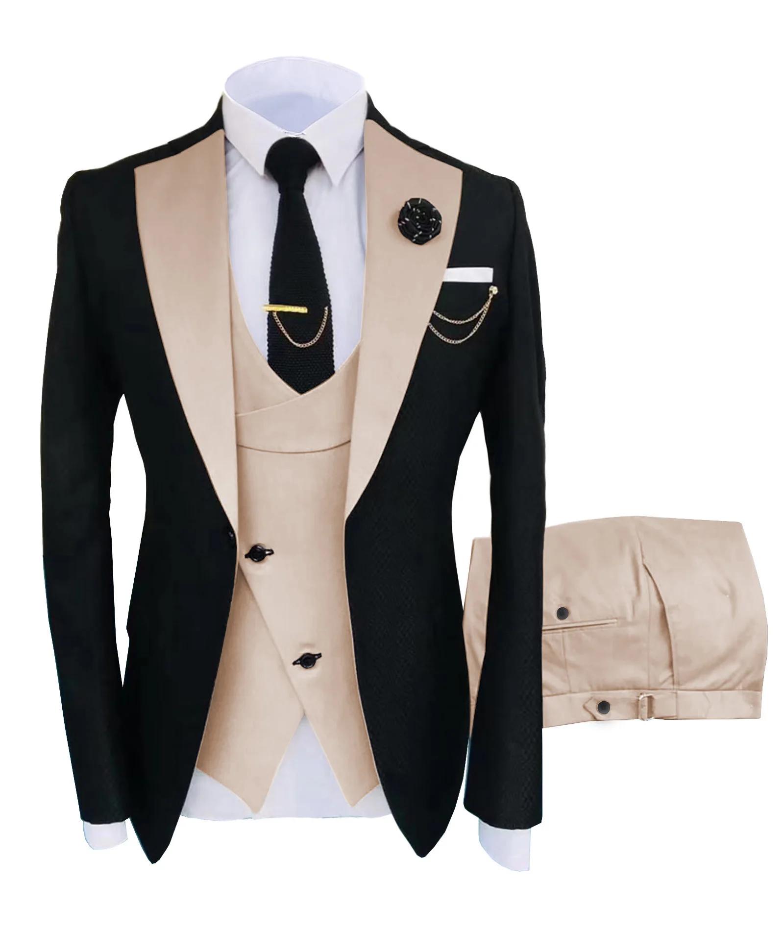 Costume zones Me-Ensemble de smoking coupe régulière pour hommes