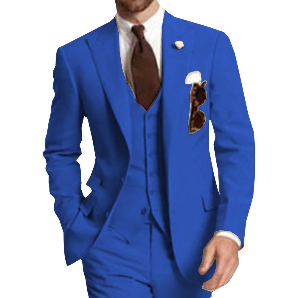 Costume de Mariage et de Cérémonie 3 Pièces Champagne pour Hommes