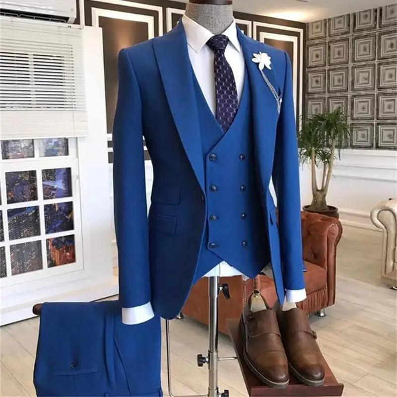 Blazer à Double Boutonnage Bordeaux pour Homme