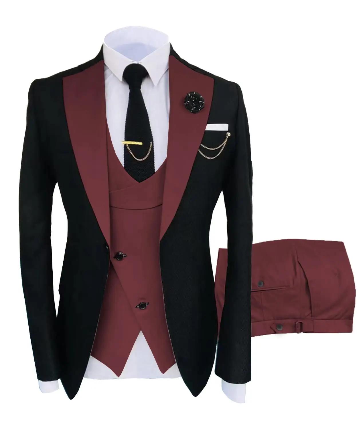 Costume zones Me-Ensemble de smoking coupe régulière pour hommes