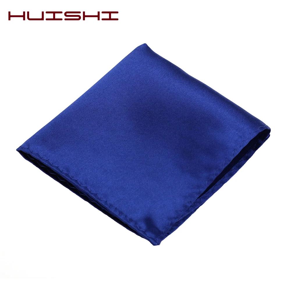 HUISHI solide mouchoir Vintage mode fête poche Hanky pour costume hommes