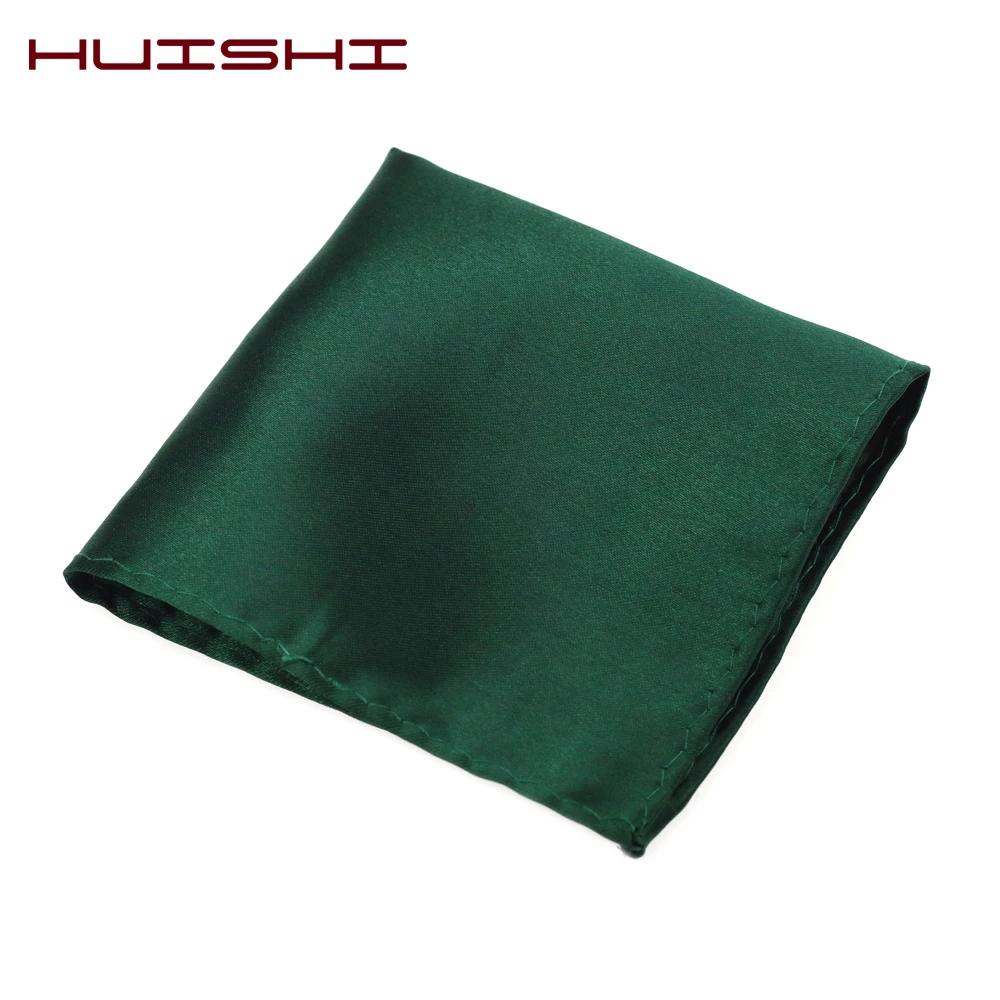 HUISHI solide mouchoir Vintage mode fête poche Hanky pour costume hommes