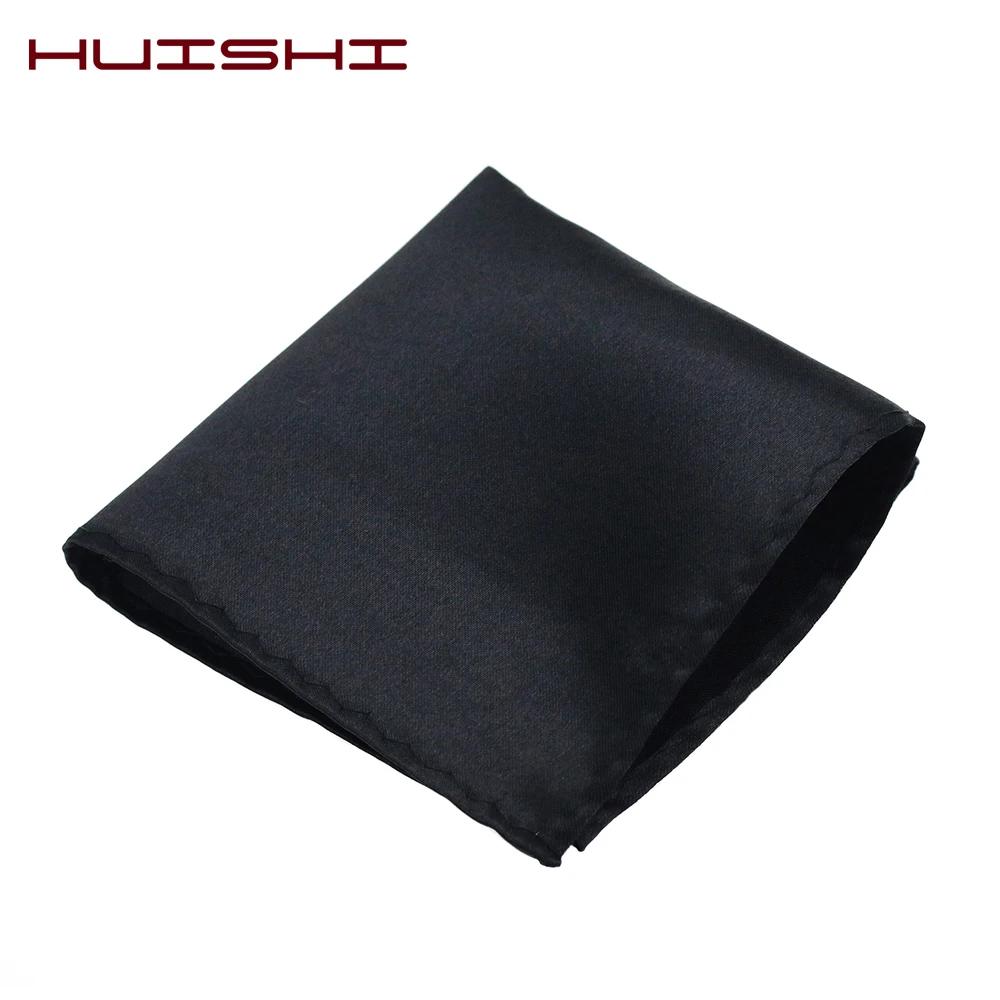 HUISHI solide mouchoir Vintage mode fête poche Hanky pour costume hommes