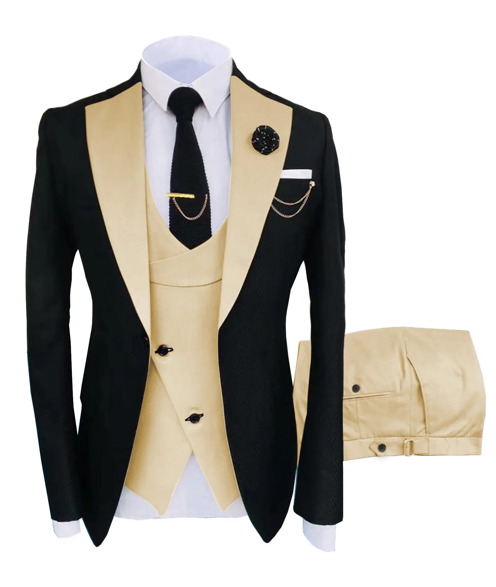 Costume zones Me-Ensemble de smoking coupe régulière pour hommes