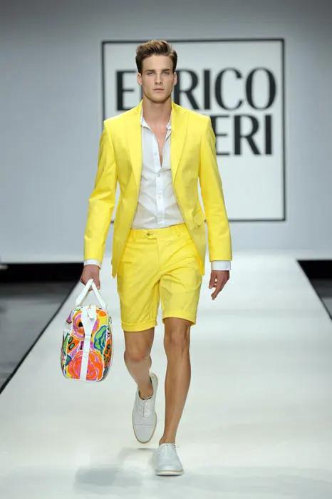 2025 jaune hommes été Ternos Slim Fit costumes de fête de mariage
