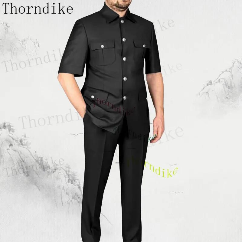 Thorndike sur mesure hommes Costume 2 pièces classique gris foncé