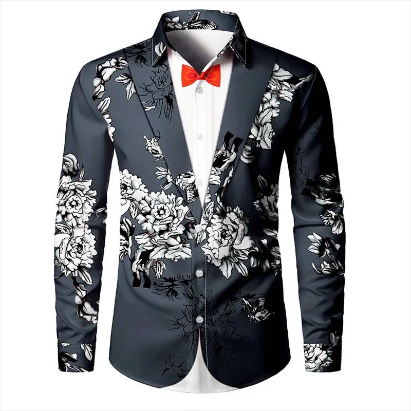 Chemise de costume personnalisée pour homme avec revers