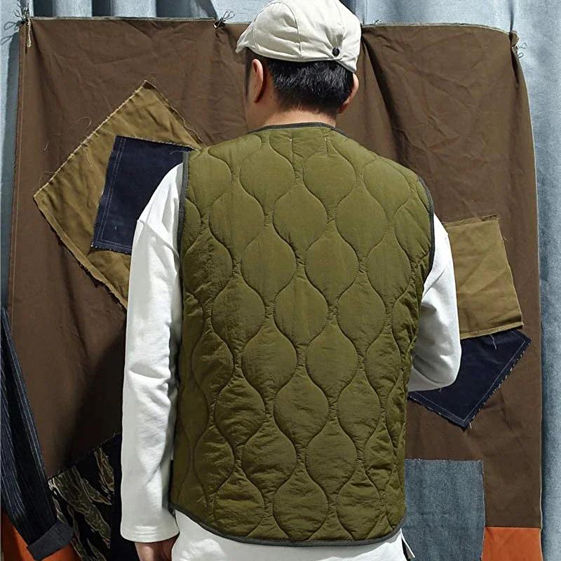 Gilet rembourré en coton Vintage pour hommes