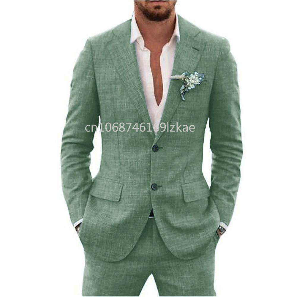 Costume en tissu de lin pour hommes