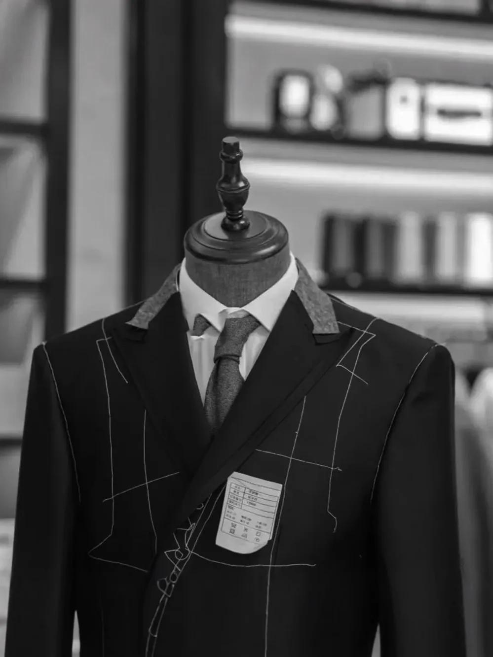 Blazer Homme Automne Hiver en Mélange de Laine