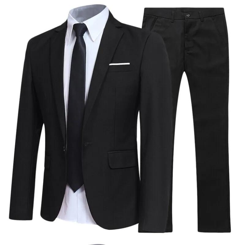 Costumes et pantalons noirs élégants pour hommes