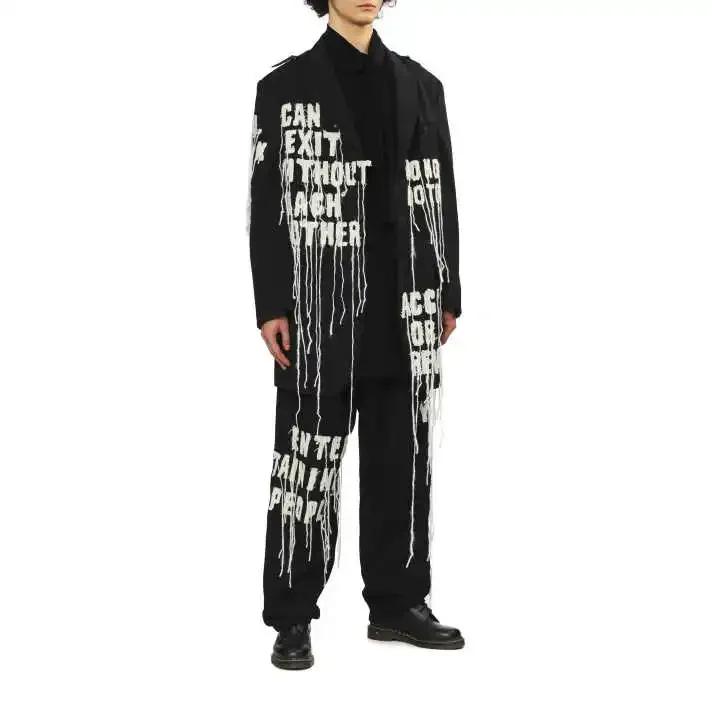 Veste de costume brodée pour homme