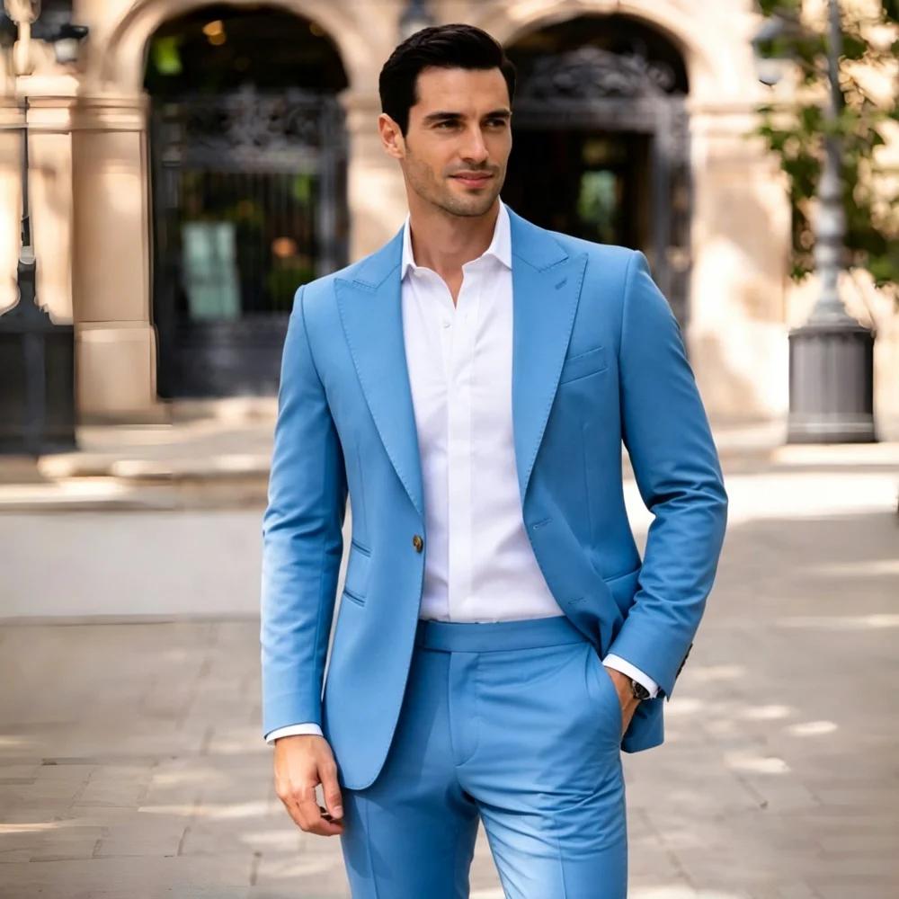 Costume Homme Vert Sauge 2 Pièces pour Bal de Promo