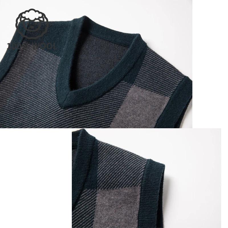 Glaçure col en V 100% laine pour homme