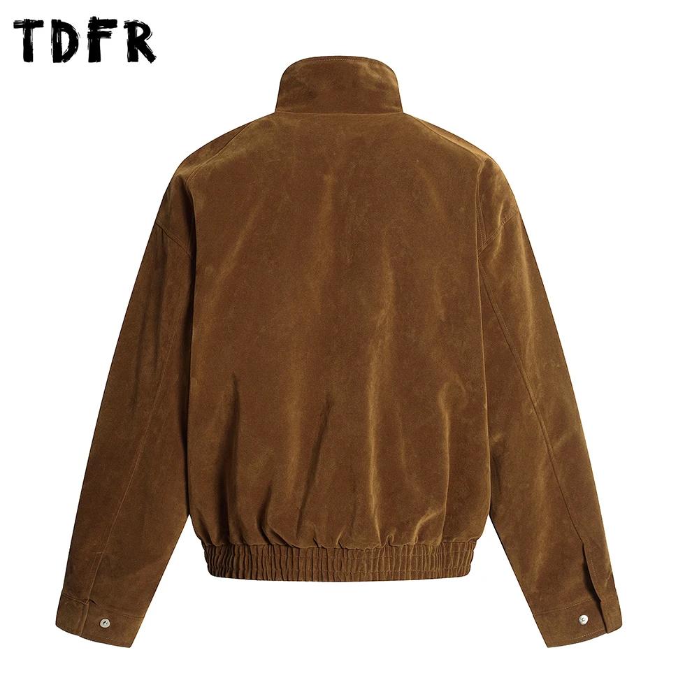 Veste Cargo en daim de couleur unie pour hommes