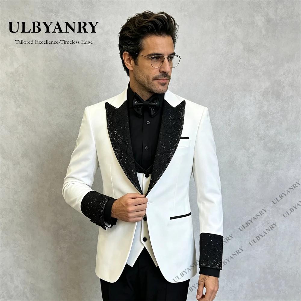 Ensemble de costume 3 pièces de luxe ULBYANRY pour homme