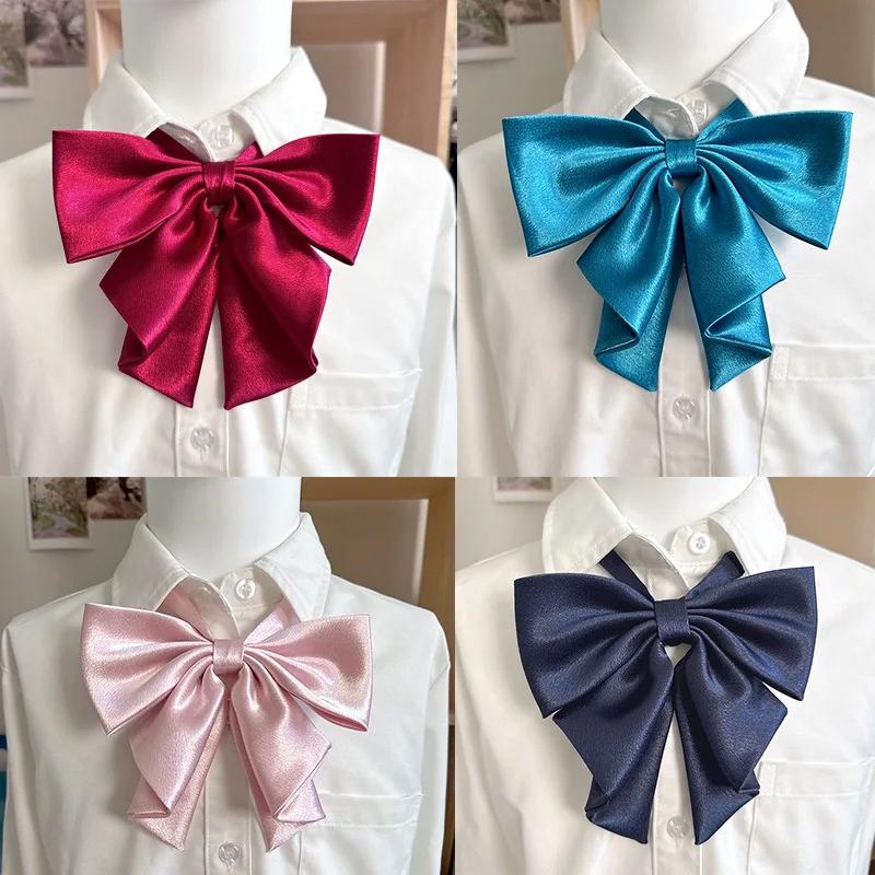 Nouvelle Collection 2025 Nœuds Papillon Rouge Couleur Unie Surdimensionnés à Queue d'Émeraude pour Femmes et Étudiantes