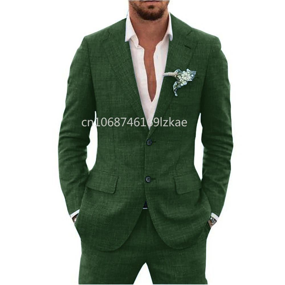 Costume en tissu de lin pour hommes