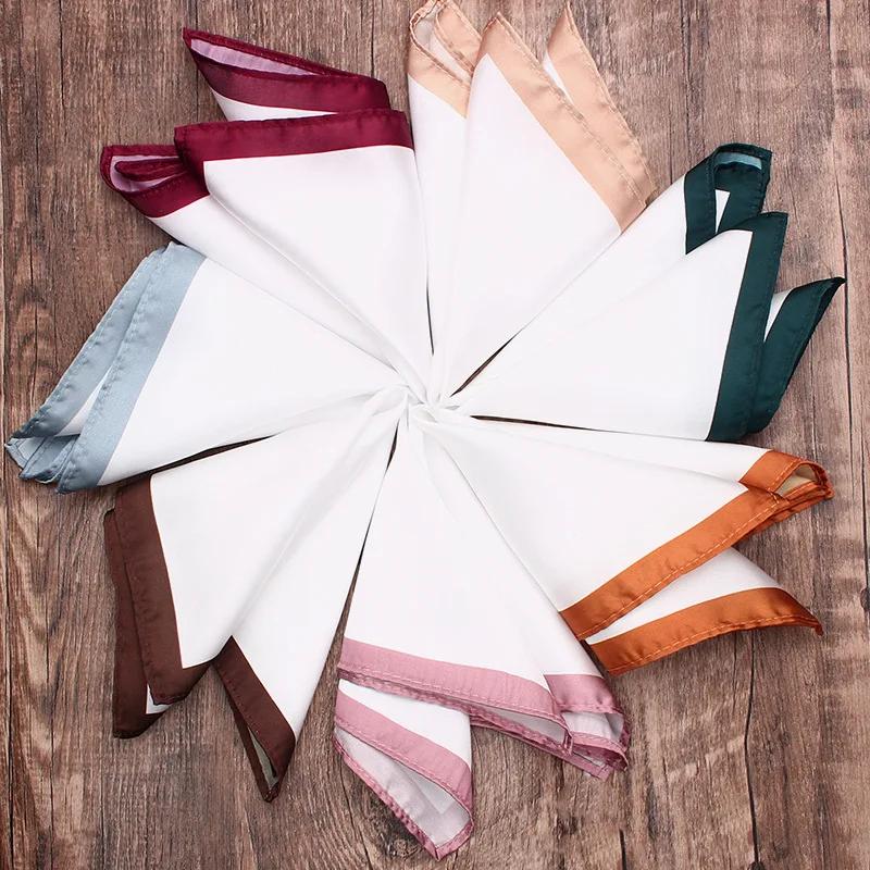 Carré de poche en tissu doux pour hommes femmes costumes foulard mouchoirs