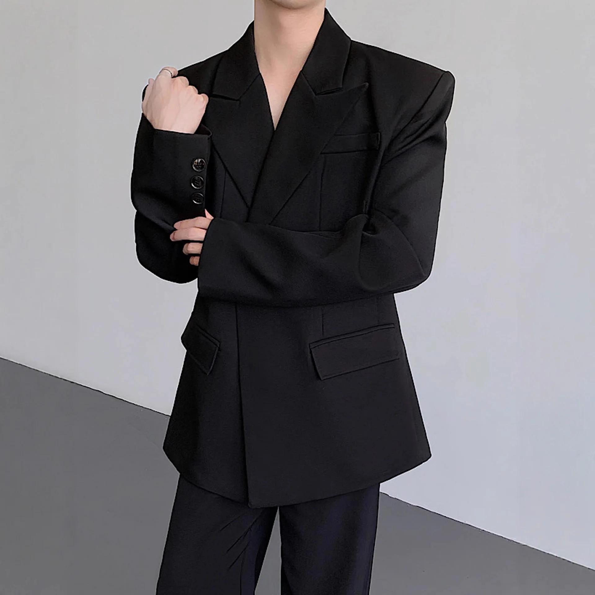 Veste de costume décontractée noire pour homme