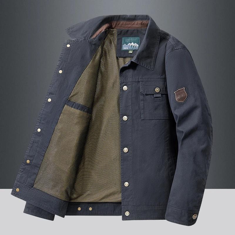Veste à revers de style printemps et automne pour hommes