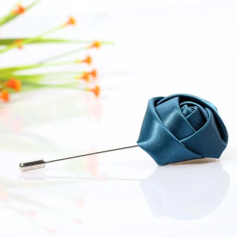 Boutonnières pour hommes pour mariage marié Corsage épinglettes ruban Roses fleur Mensuit boutonnière broche accessoires