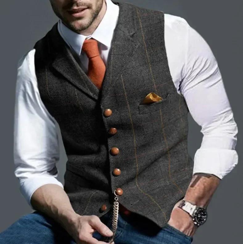 Gilet de costume classique décontracté pour homme