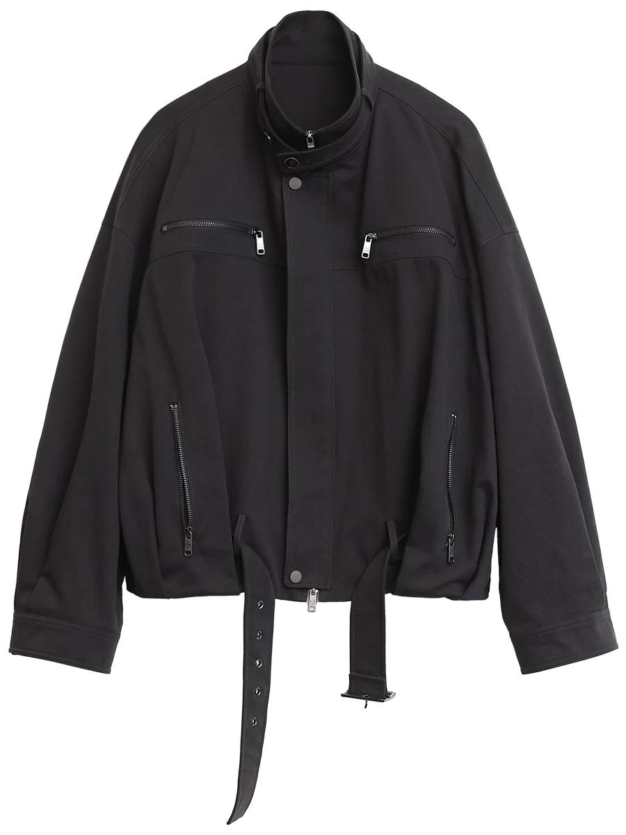 CHIC VEN mode femmes vestes Streetwear décontracté solide rétro col montant manteau court haut pour fille automne hiver 2025