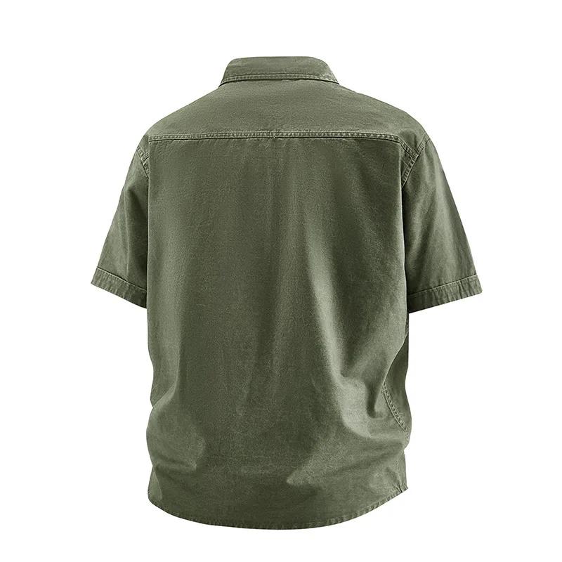 Chemise pour homme en coton lavé