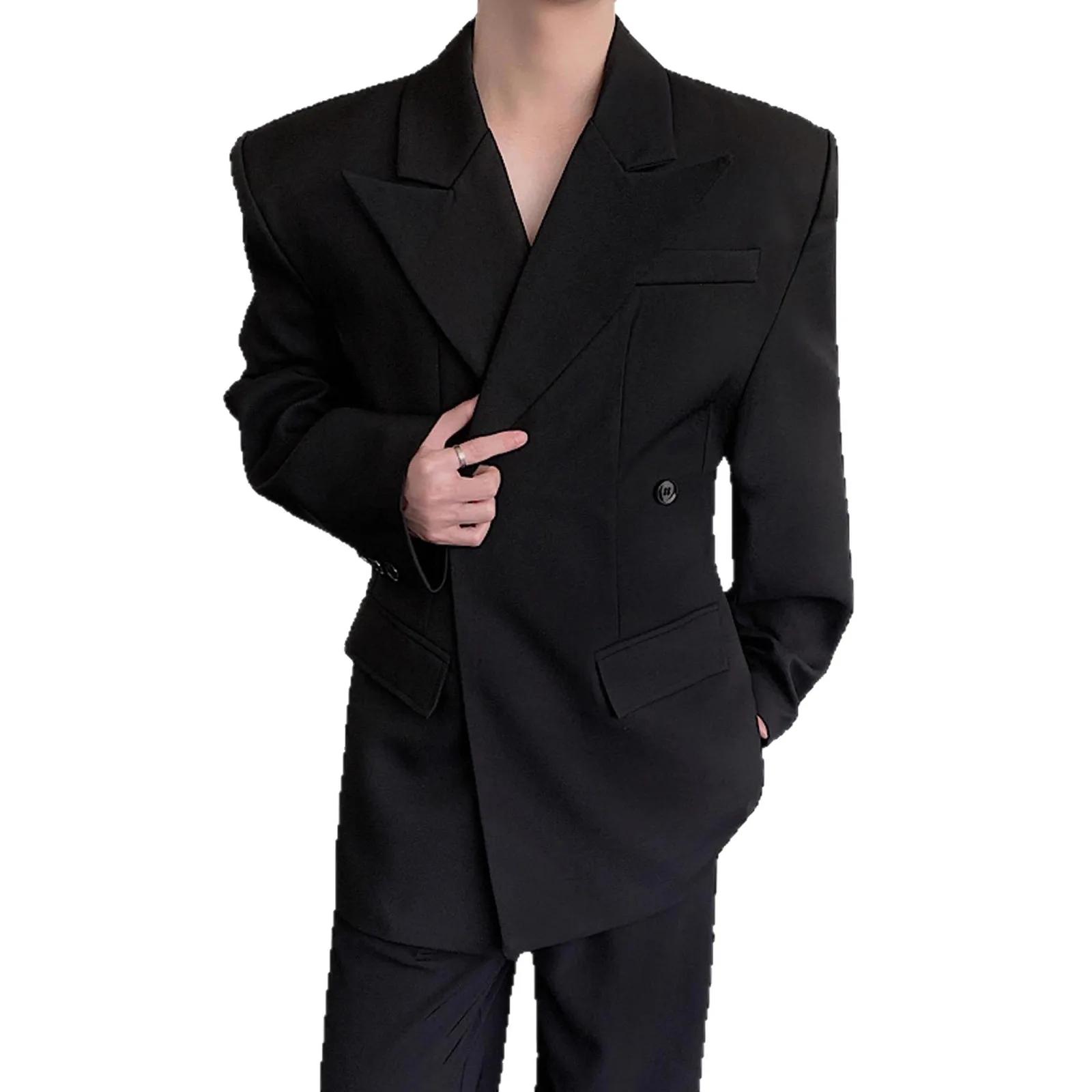 Veste de costume décontractée noire pour homme