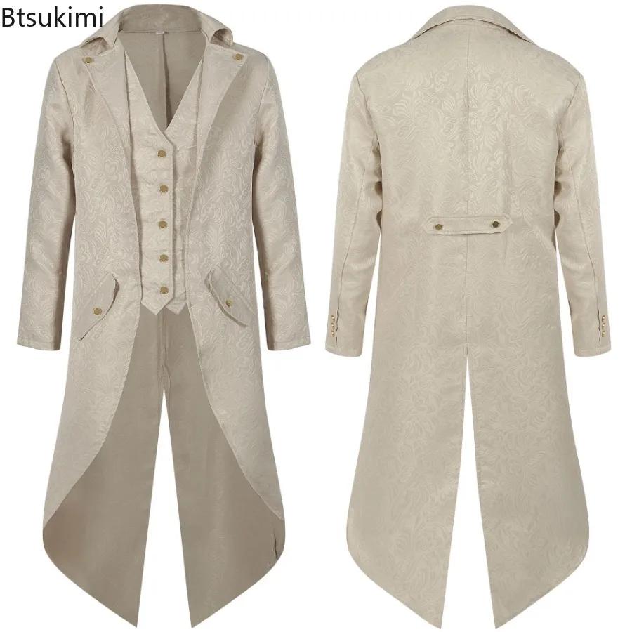 Veste de manteau en Jacquard rétro pour hommes