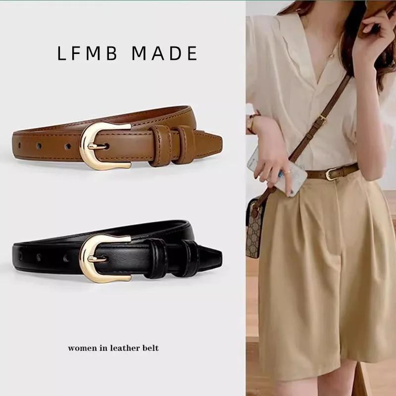 Ceinture d'été marron avec détails raffinés pour pantalon western