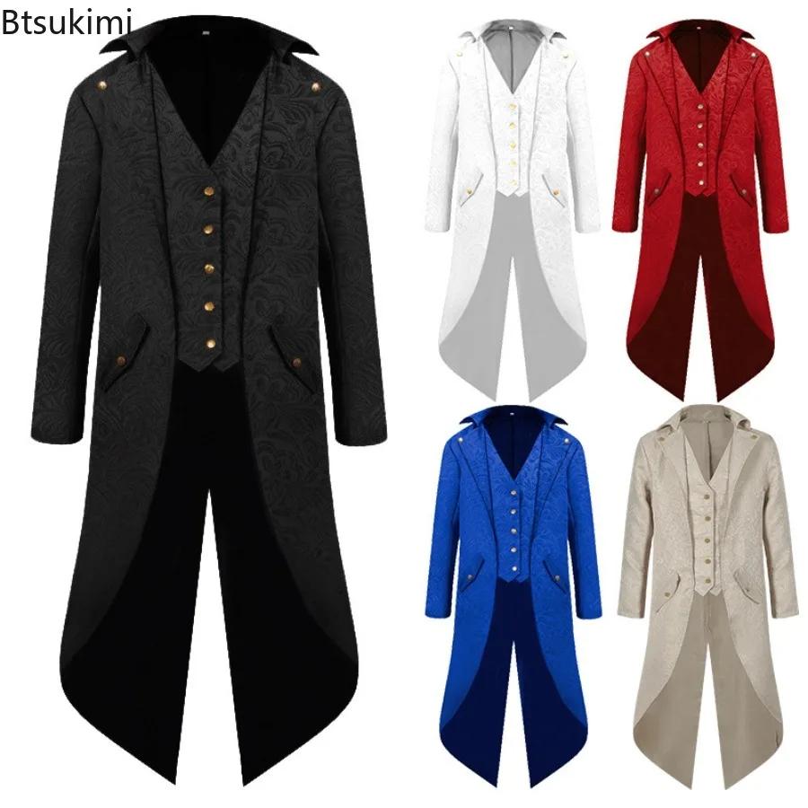 Veste de manteau en Jacquard rétro pour hommes