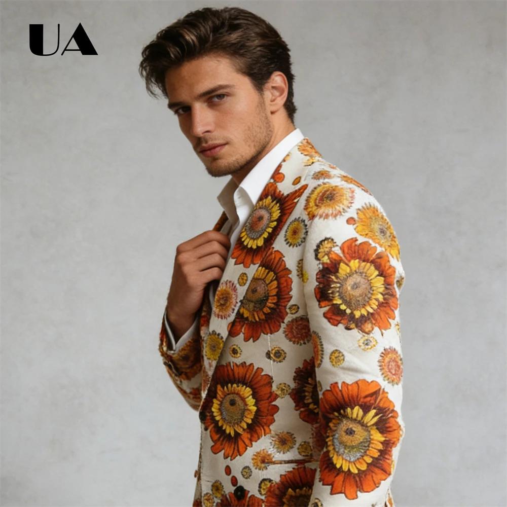 Ensemble de costume 2 pièces tournesol pour hommes