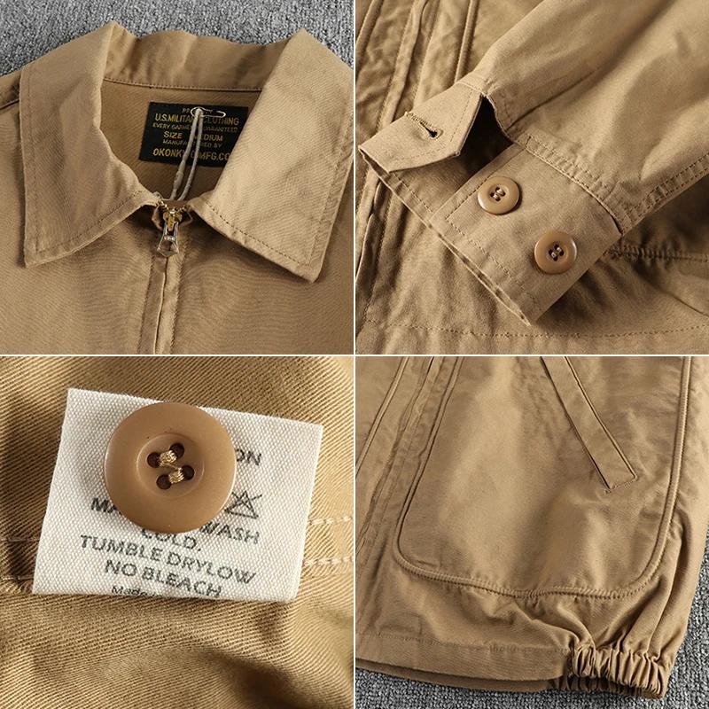 Veste en Jean Délavé de Style Militaire Rétro pour Homme
