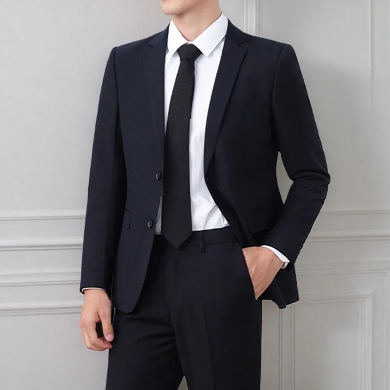 Blazer Homme Slim Fit 2 Boutons – Veste de Costume Unie pour Affaires