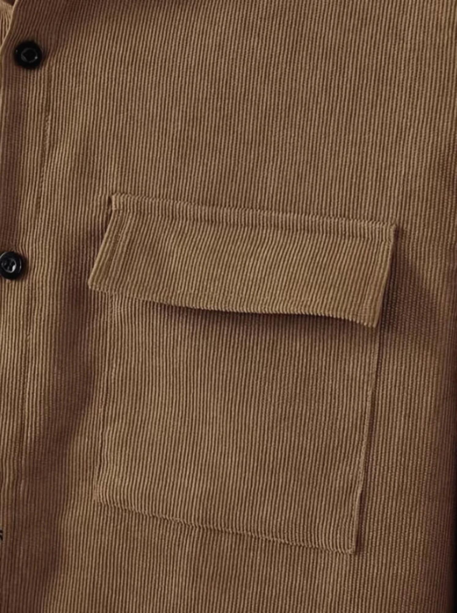 Costume en velours côtelé monochrome pour homme