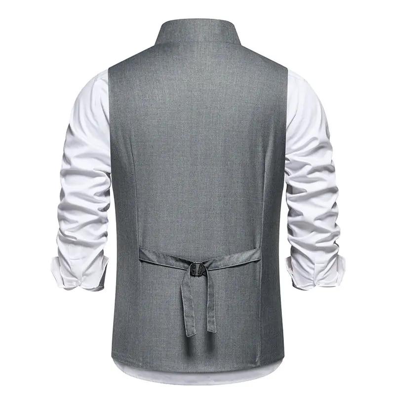 Nouveaux hommes costume gilets mode intelligent décontracté robe formelle gilet pour mariage