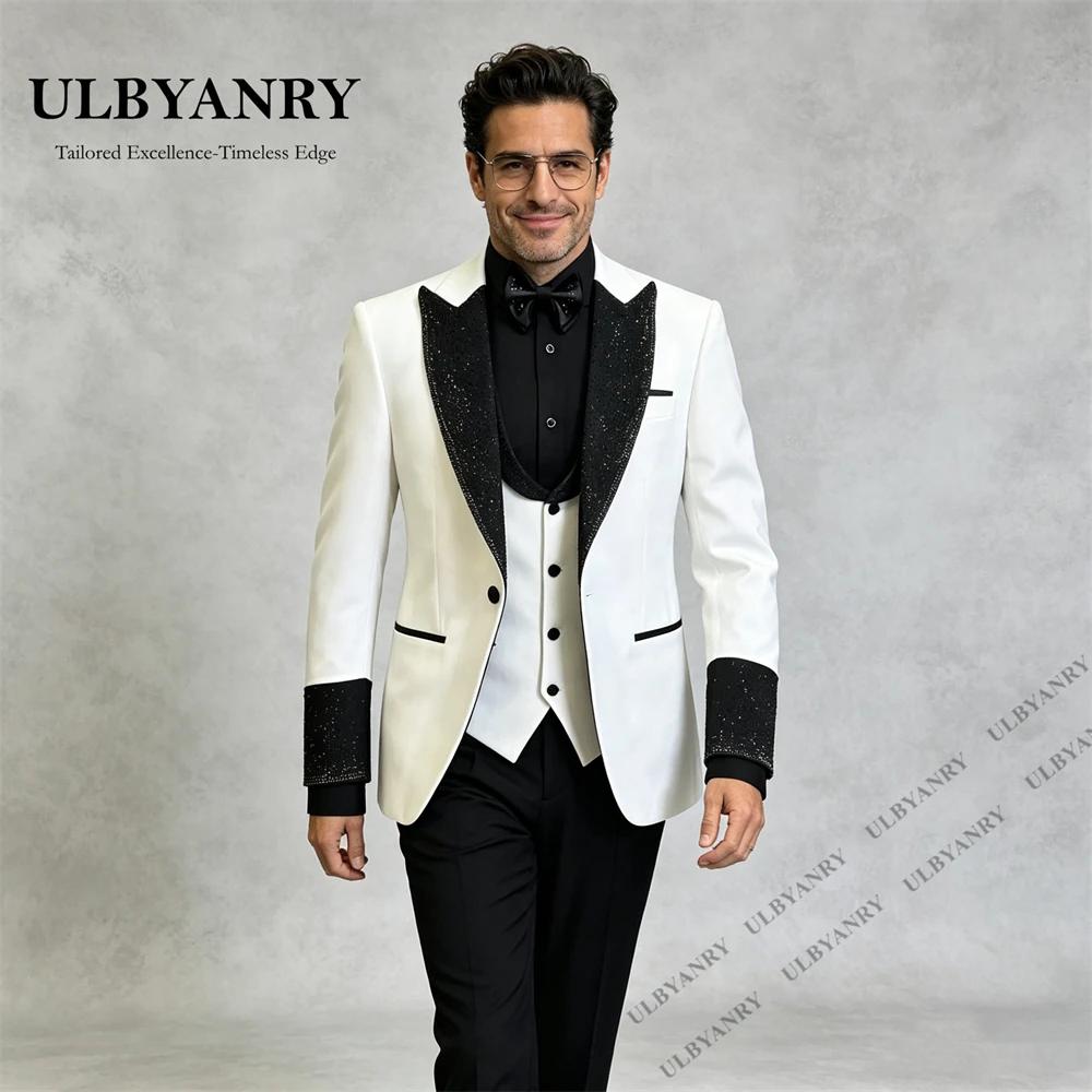 Ensemble de costume 3 pièces de luxe ULBYANRY pour homme